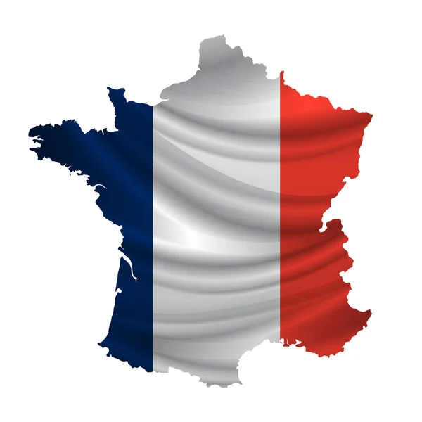 Иконка карты флага Франции — стоковый вектор